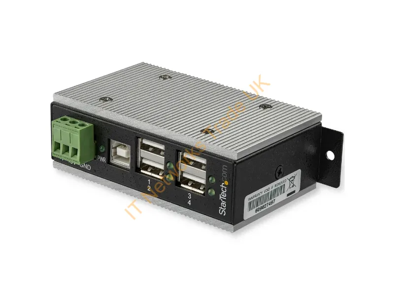 StarTech.com 4-Port Industrial USB Hub USB 2.0 15kV ESD Protection Accessory