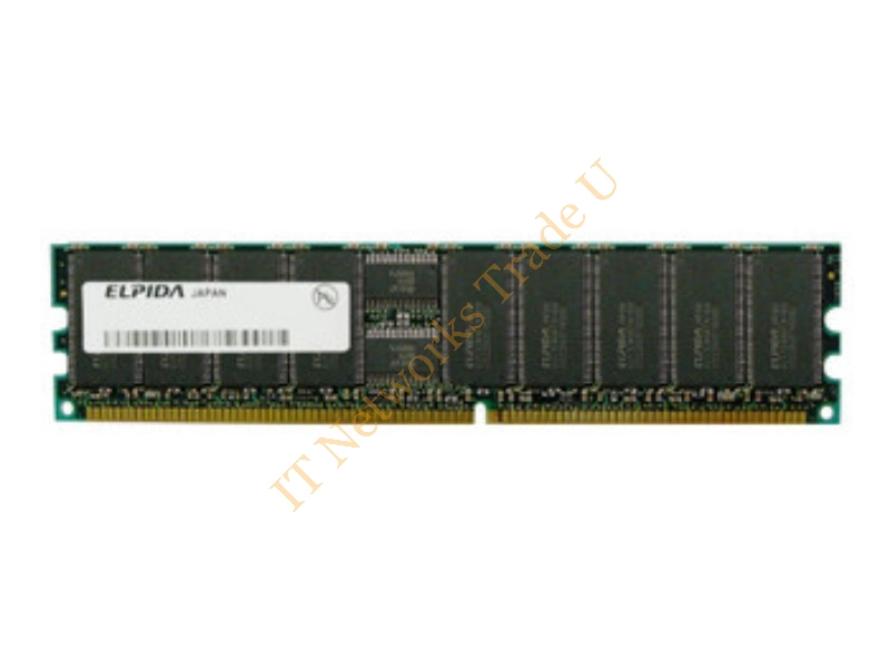 HB54A5129F2-B75B Elpida 512MB DDR-266MHz PC2100 ECC Registered CL2.5 184-Pin DIMM Memory Module Server Memory