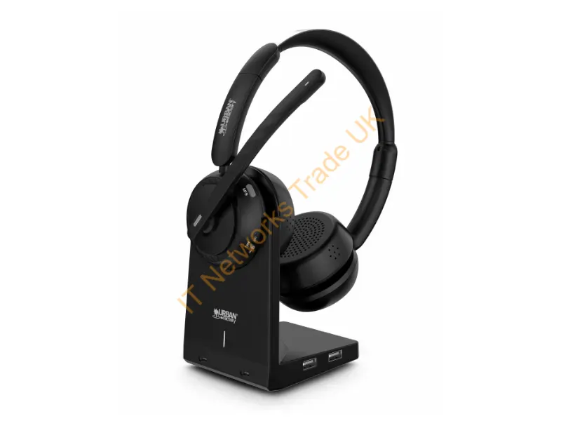 HBV70UF - Urban Factory Movee Max Headset Wireless Head-Band Gaming Usb Type-A Bluetooth Charging Stand Black