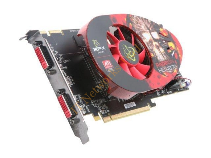 HD-487A-ZWFC XFX Radeon HD 4870 1GB 256-Bit DDR5 PCI Express 2.0 x16 Dual DVI/ HDCP Ready/ CrossFireX Support Video Graphics Card