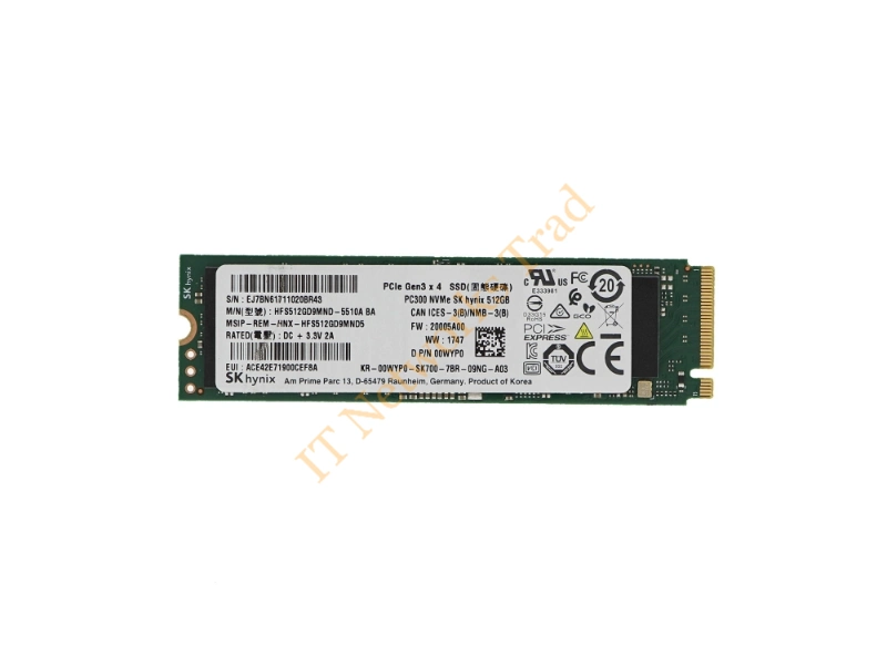 HFS512GD9MND-5510A Hynix 512GB Multi-Level Cell (MLC) PCI Express 3.0 x4 M.2 2280 Solid State Drive SSD Storage