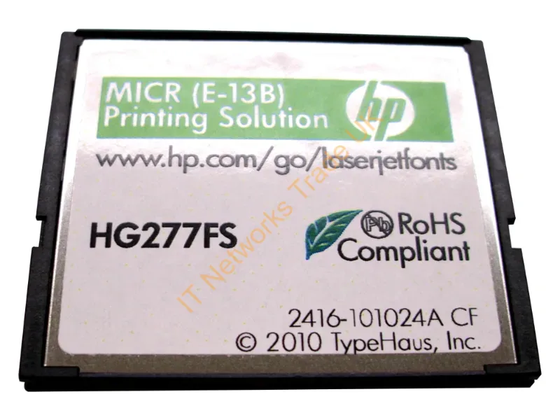 HG283FS HP MICR Font CompactFlash (CF) Memory Card for LaserJet J2420/4250/4350/4650 Printer