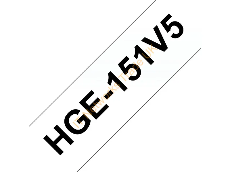 HGE151V5 - Brother HGE-151V5 DirectLabel black on Transparent Laminat 24mm x 8m Pack=5 for P-Touch RL 700 S/ 9500 PC/ 9700 PC/ 9800 PCN