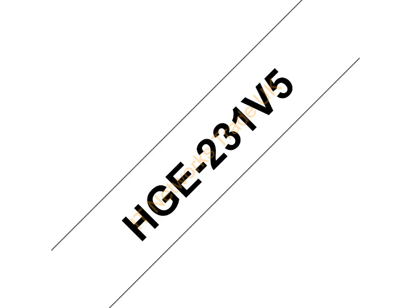 HGE231V5 - Brother HGE-231V5 DirectLabel black on white Laminat 12mm x 8m Pack=5 for P-Touch RL 700 S/ 9500 PC/ 9700 PC/ 9800 PCN