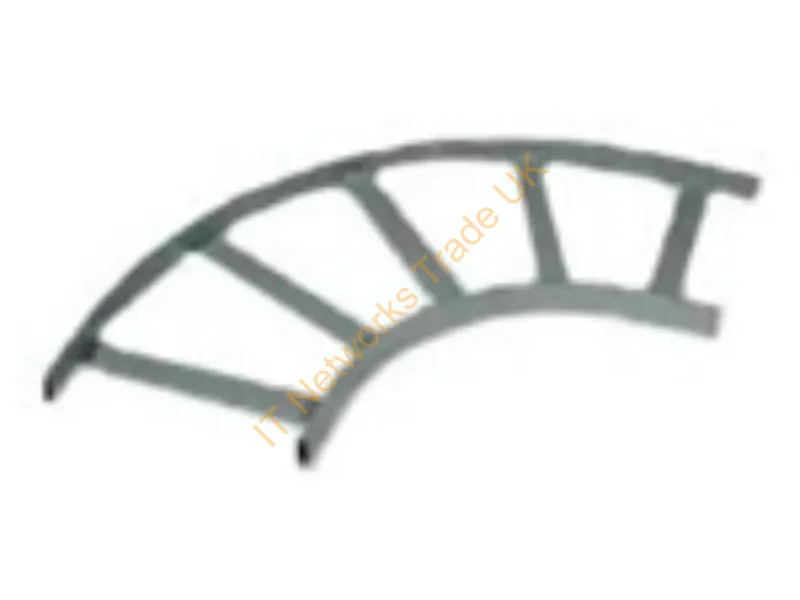 HLF0690G - Hubbell Premise Wiring Cablemgt, Lad-Rck,Flat Turn,6W,Gy