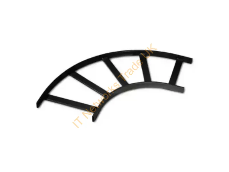 HLF1890B - Hubbell Premise Wiring 18" Ladder Rack Flat Turn90 Degreeblack