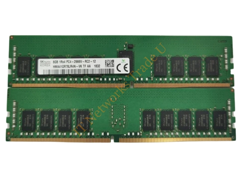 HMA41GR7BJR4N-VK Hynix 8GB DDR4-2666MHz PC4-21300 ECC Registered CL19 288-Pin DIMM 1.2V Single Rank Memory Module Server Memory
