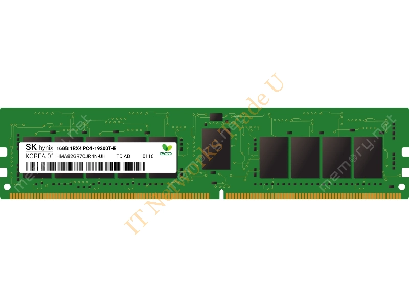 HMA82GR7CJR4N-UH Hynix 16GB DDR4-2400MHz PC4-19200 ECC Registered CL17 288-Pin DIMM 1.2V Single Rank Memory Module Server Memory