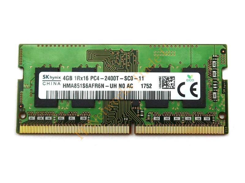 HMA851S6CJR6N-UH Hynix 4GB DDR4-2400MHz PC4-19200 non-ECC Unbuffered CL17 260-Pin SoDimm 1.2V Single Rank Memory Module Laptop Memory