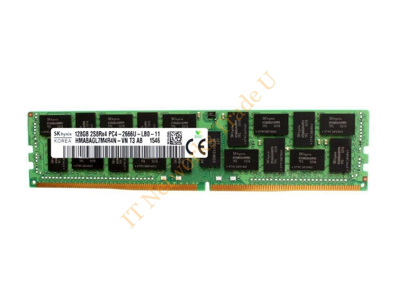 HMABAGL7M4R4N-VN Hynix 128GB DDR4-2666MHz PC4-21300 ECC Registered CL19 288-Pin Load Reduced DIMM 1.2V Octal Rank Memory Module Server Memory