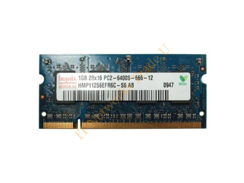 HMP112S6EFR6C-S6 Hynix 1GB DDR2-800MHz PC2-6400 non-ECC Unbuffered CL6 200-Pin SoDimm Dual Rank Memory Module Laptop Memory