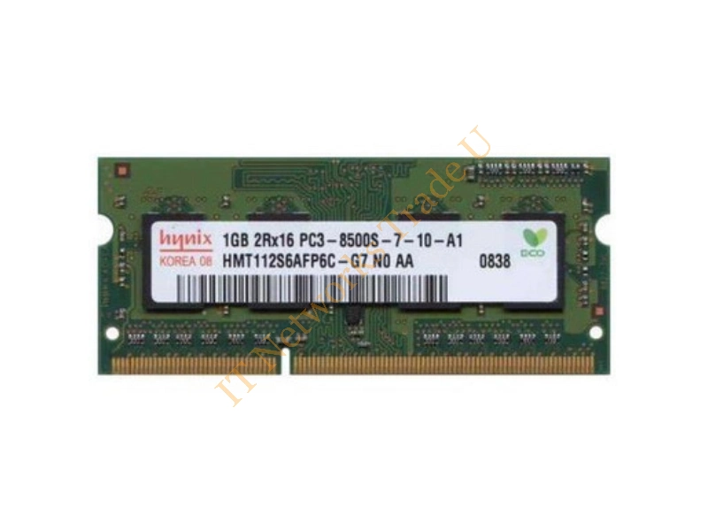 HMT112S6AFP6C-G7T0 Hynix 1GB DDR3-1066MHz PC3-8500 non-ECC Unbuffered CL7 204-Pin SoDimm Dual Rank Memory Module Laptop Memory