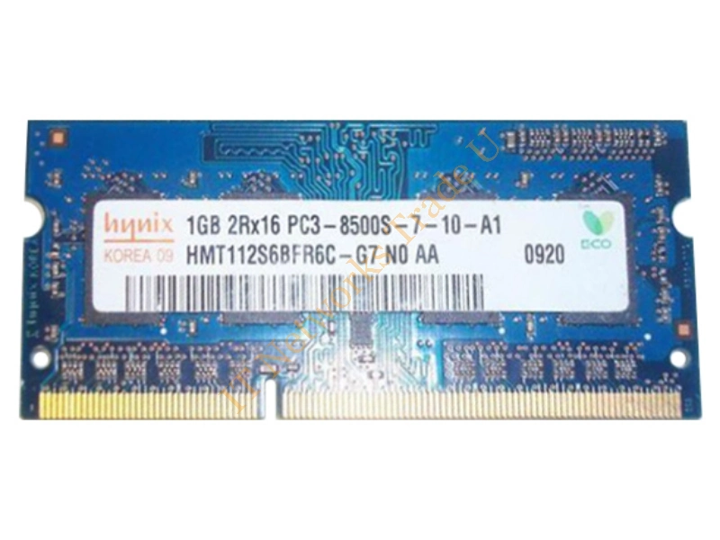 HMT112S6BFR6C-G7 Hynix 1GB DDR3-1066MHz PC3-8500 non-ECC Unbuffered CL7 204-Pin SoDimm Dual Rank Memory Module Laptop Memory