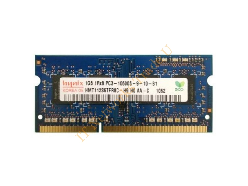 HMT112S6BFR8C-H9N0 Hynix 1GB DDR3-1333MHz PC3-10600 non-ECC Unbuffered CL9 204-Pin SoDimm Single Rank Memory Module Laptop Memory