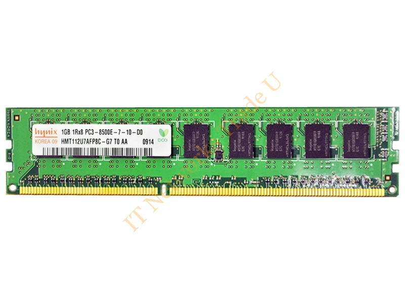 HMT112U7AFP8C-G7T0 Hynix 1GB DDR3-1066MHz PC3-8500 ECC Unbuffered CL7 240-Pin DIMM Single Rank Memory Module Server Memory