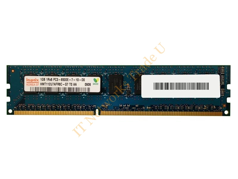 HMT112U7AFR8C-G7T0 Hynix 1GB DDR3-1066MHz PC3-8500 ECC Unbuffered CL7 240-Pin DIMM Single Rank Memory Module Server Memory