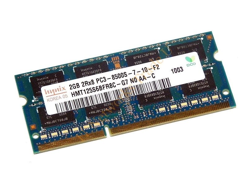 HMT125S6BFR8C-S5 Hynix 2GB DDR3-800MHz PC3-6400 non-ECC Unbuffered CL5 204-Pin SoDIMM Memory Module Laptop Memory