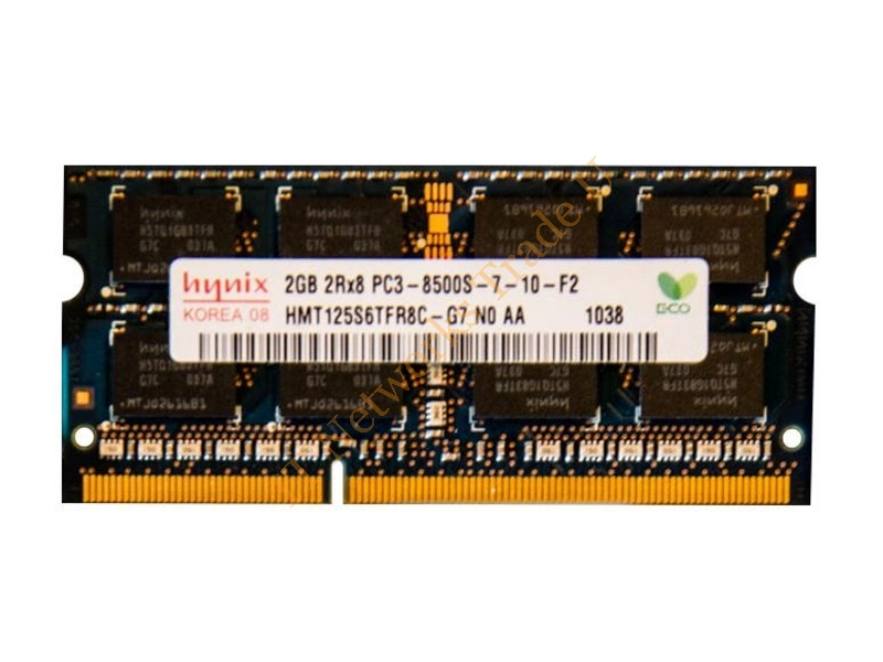 HMT125S6DFR8C-G7 Hynix 2GB DDR3-1066MHz PC3-8500 non-ECC Unbuffered CL7 204-Pin SoDimm Dual Rank Memory Module Laptop Memory