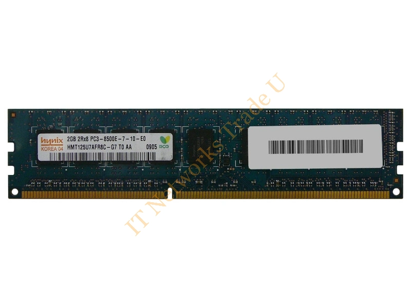 HMT125U7AFR8C-G7T0 Hynix 2GB DDR3-1066MHz PC3-8500 ECC Unbuffered CL7 240-Pin DIMM Dual Rank Memory Module Server Memory