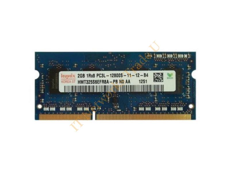 HMT325S6BFR8A-PBN0 Hynix 2GB DDR3-1600MHz PC3-12800 non-ECC Unbuffered CL11 204-Pin SoDimm 1.35V Low Voltage Single Rank Memory Module Laptop Memory
