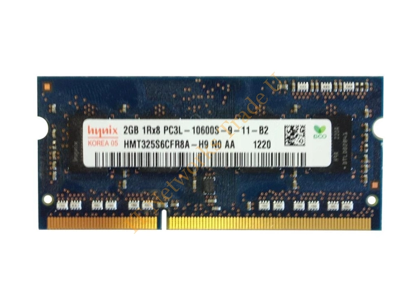 HMT325S6CFR8A-H9N0 Hynix 2GB DDR3-1333MHz PC3-10600 non-ECC Unbuffered CL9 204-Pin SoDimm 1.35V Low Voltage Single Rank Memory Module Laptop Memory