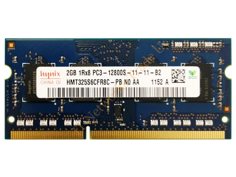 HMT325S6CFR8C-PBNA Hynix 2GB DDR3-1600MHz PC3-12800 non-ECC Unbuffered CL11 204-Pin SoDimm Single Rank Memory Module Laptop Memory
