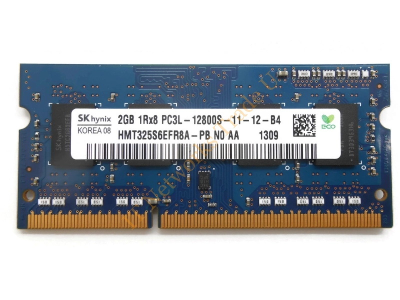 HMT325S6EFR8A-PB Hynix 2GB DDR3-1600MHz PC3-12800 non-ECC Unbuffered CL11 204-Pin SoDimm 1.35V Low Voltage Single Rank Memory Module Laptop Memory