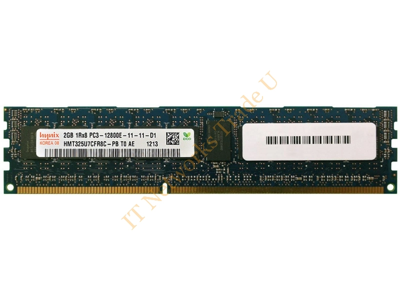 HMT325U7CFR8C-PBT0 Hynix 2GB DDR3-1600MHz PC3-12800 ECC Unbuffered CL11 240-Pin DIMM Single Rank Memory Module Server Memory