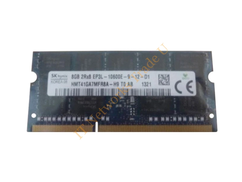 HMT41GA7MFR8A-H9 Hynix 8GB DDR3-1333MHz PC3-10600 ECC Unbuffered CL9 204-Pin SoDimm 1.35V Low Voltage Dual Rank Memory Module Laptop Memory