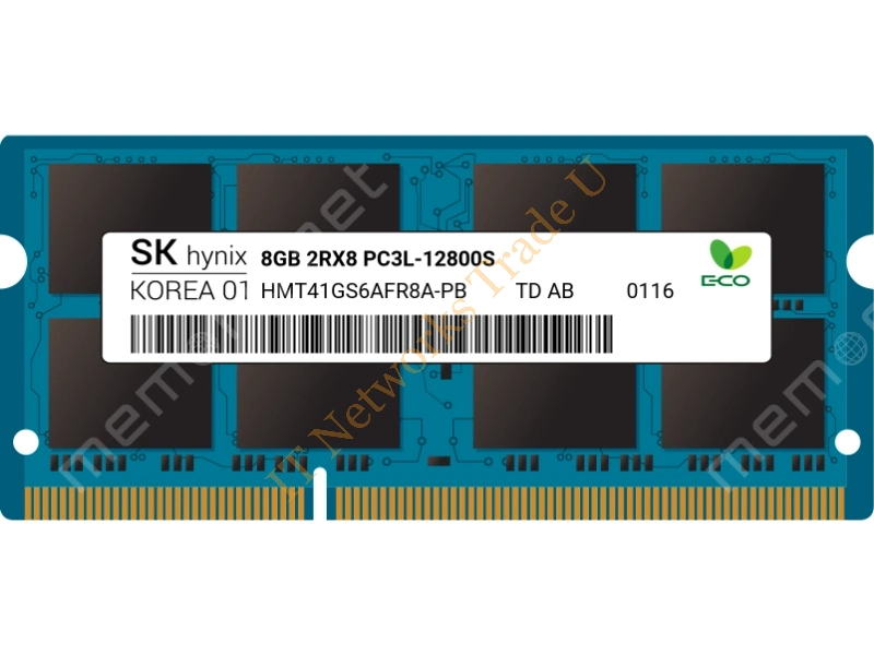 HMT41GS6AFR8A-PB Hynix 8GB DDR3-1600MHz PC3-12800 non-ECC Unbuffered CL11 204-Pin SoDimm 1.35V Low Voltage Dual Rank Memory Module Laptop Memory