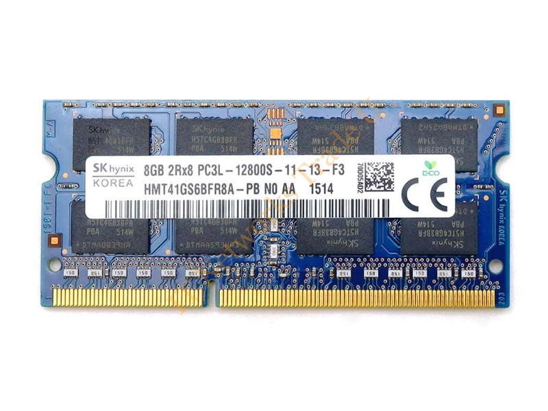 HMT41GS6BFR8A-PBN0 Hynix 8GB DDR3-1600MHz PC3-12800 non-ECC Unbuffered CL11 204-Pin SoDimm 1.35V Low Voltage Dual Rank Memory Module Laptop Memory