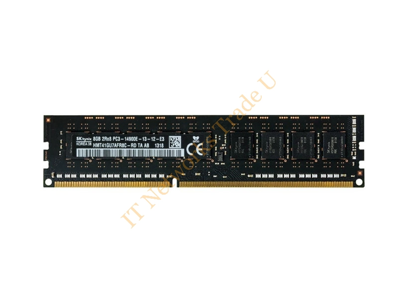 HMT41GU7AFR8C-RDTA Hynix 8GB DDR3-1866MHz PC3-14900 ECC Unbuffered CL13 240-Pin DIMM Dual Rank Memory Module Server Memory