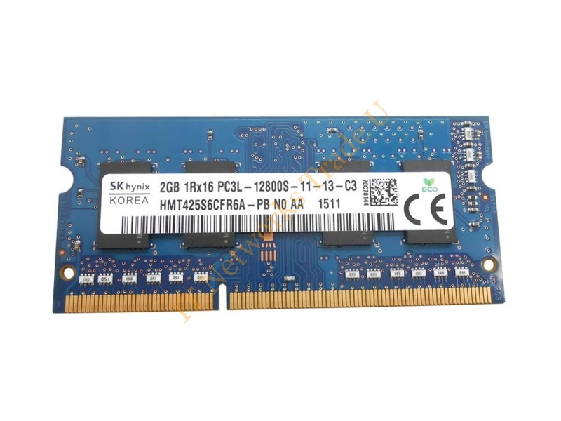 HMT425S6CFR6A-PBN0 Hynix 2GB DDR3-1600MHz PC3-12800 non-ECC Unbuffered CL11 204-Pin SoDimm 1.35V Low Voltage Single Rank Memory Module Laptop Memory