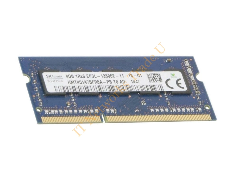 HMT451A7BFR8A-PB Hynix 4GB DDR3-1600MHz PC3-12800 ECC Unbuffered CL11 204-Pin SoDimm 1.35V Low Voltage Dual Rank Memory Module Laptop Memory