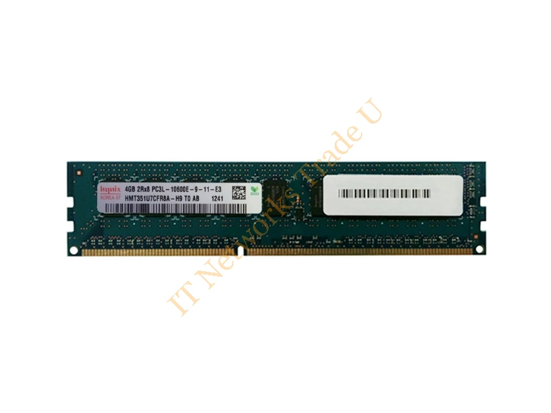 HMT451U7AFR8A-H9T0 Hynix 4GB DDR3-1333MHz PC3-10600 ECC Unbuffered CL9 240-Pin DIMM 1.35V Low Voltage Single Rank Memory Module Server Memory