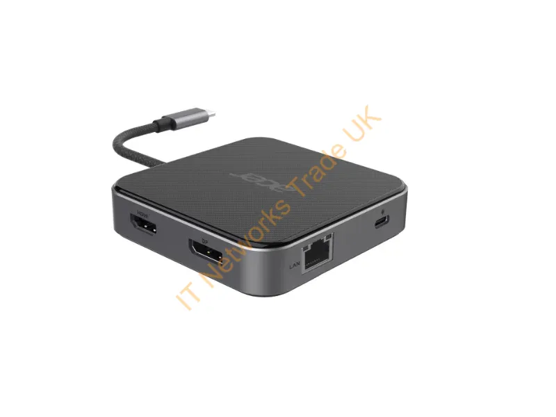 HP.DSCAB.013 - Acer 7-in-1 USB 4 Dongle Wired USB4 Black, Silver