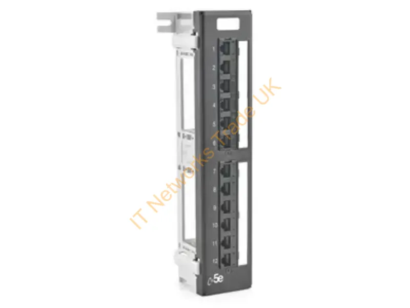 HP5E12 - Hubbell Premise Wiring 12-Port Panel 110-Mod 8W8Pt568B Cat5E Wall Mount Panel89D Bracket Included