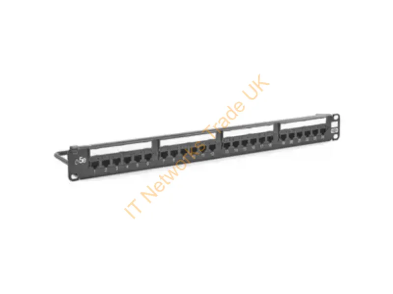 HP5E24 - Hubbell Premise Wiring 24-Port Panel 110-Mod 8W8Pt568A/B Cat5E Speedgainblack 1U