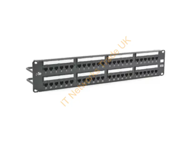HP5E48 - Hubbell Premise Wiring 48-Port Panel 110-Mod 8W8Pt568A/B Cat5E W/Cbl Mgmtblack 2U Speedgain