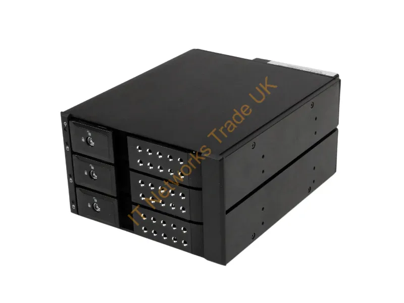 HSB3SATSASBA - StarTech.com 3 Bay Aluminum Trayless Hot Swap Mobile Rack Backplane for 3.5in SAS II/SATA III 6 Gbps HDD Storage Array Network (SAN)