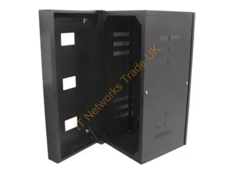 HSQ36 - Hubbell Premise Wiring Cabinet Wall Mount36"Hx21"Wx20"D 19"Mountingwindow Door Black