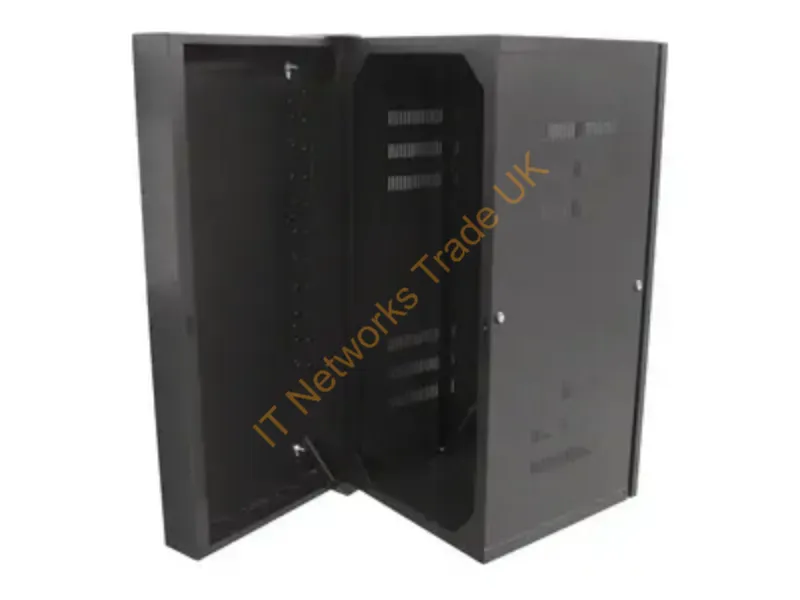 HSQ36S36 - Hubbell Premise Wiring Wall Mounted Equipmentcabinet With Solid Front Andvented Sides - Black