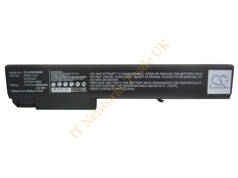HSTNN-OB60 HP Notebook Battery Li-ion 8-Cell Primary Battery for 8530p/8530w/8730w Series Ku533aa Laptop Battery
