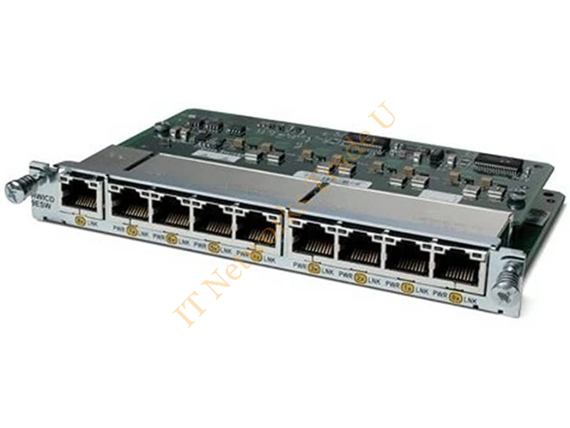 HWIC-D-9ESW-POE Cisco 2800 9-Port 9 x 10/100Mb/s PoE High-Speed WAN Interface Card Networking Accessory