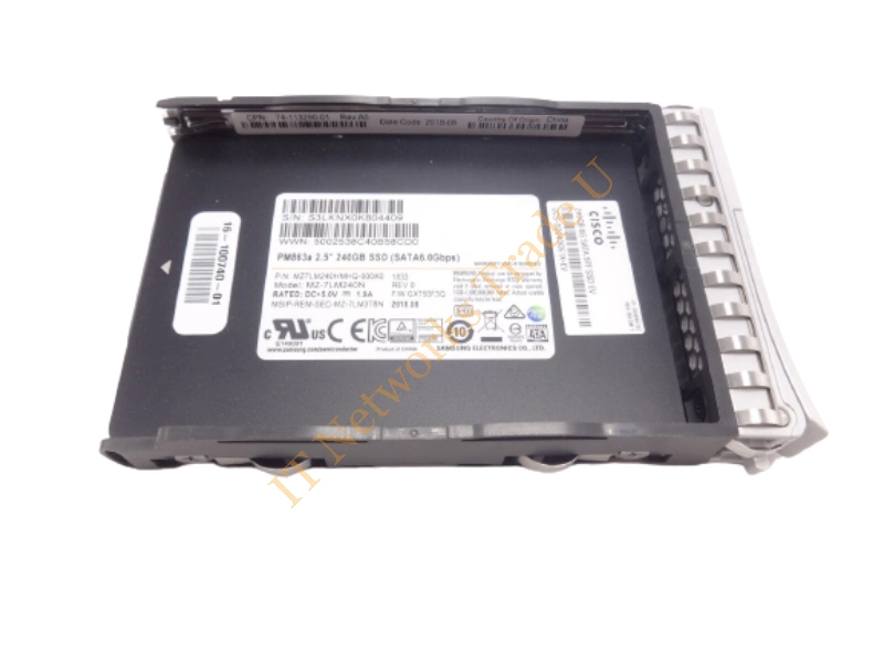 HX-SD240G61X-EV Cisco Enterprise Value 240GB Triple-Level Cell (TLC) SATA 6Gb/s Hot-Swappable 2.5-inch Solid State Drive SSD Storage