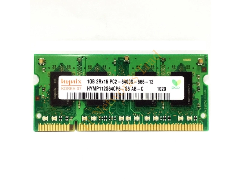 HYMP112S64CP6-06 Hynix 1GB DDR2-667MHz PC2-5300 non-ECC Unbuffered CL5 200-Pin SoDimm Single Rank Memory Module Laptop Memory