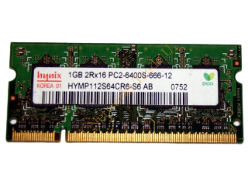 HYMP112S6EFR6C-S6 Hynix 1GB DDR2-800MHz PC2-6400 non-ECC Unbuffered CL6 200-Pin SoDimm Memory Module Laptop Memory