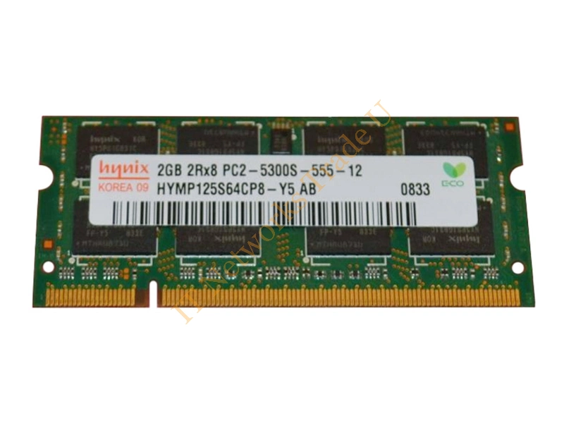HYMP125S64CP8-Y5-N Hynix 2GB DDR2-667MHz PC2-5300 non-ECC Unbuffered CL5 200-Pin SoDimm Memory Module Laptop Memory