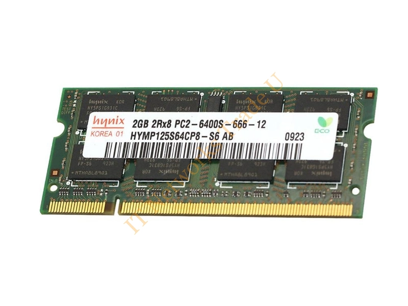 HYMP125U6CP8-S6-AB Hynix 2GB DDR2-800MHz PC2-6400 non-ECC Unbuffered CL6 200-Pin SoDimm Dual Rank Memory Module Laptop Memory