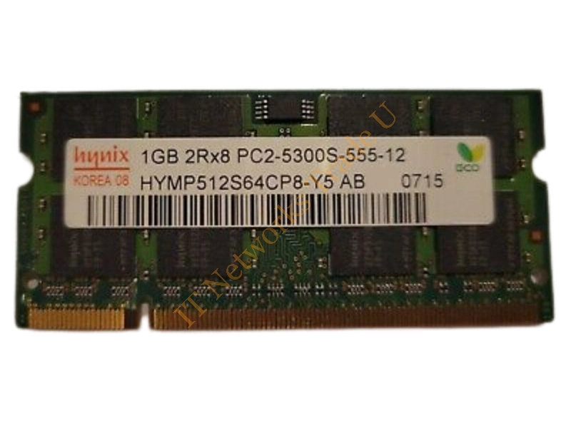 HYMP512S64CP8-E3 Hynix 1GB DDR2-400MHz PC2-3200 non-ECC Unbuffered CL3-3-3 200-Pin SoDimm Memory Module Laptop Memory